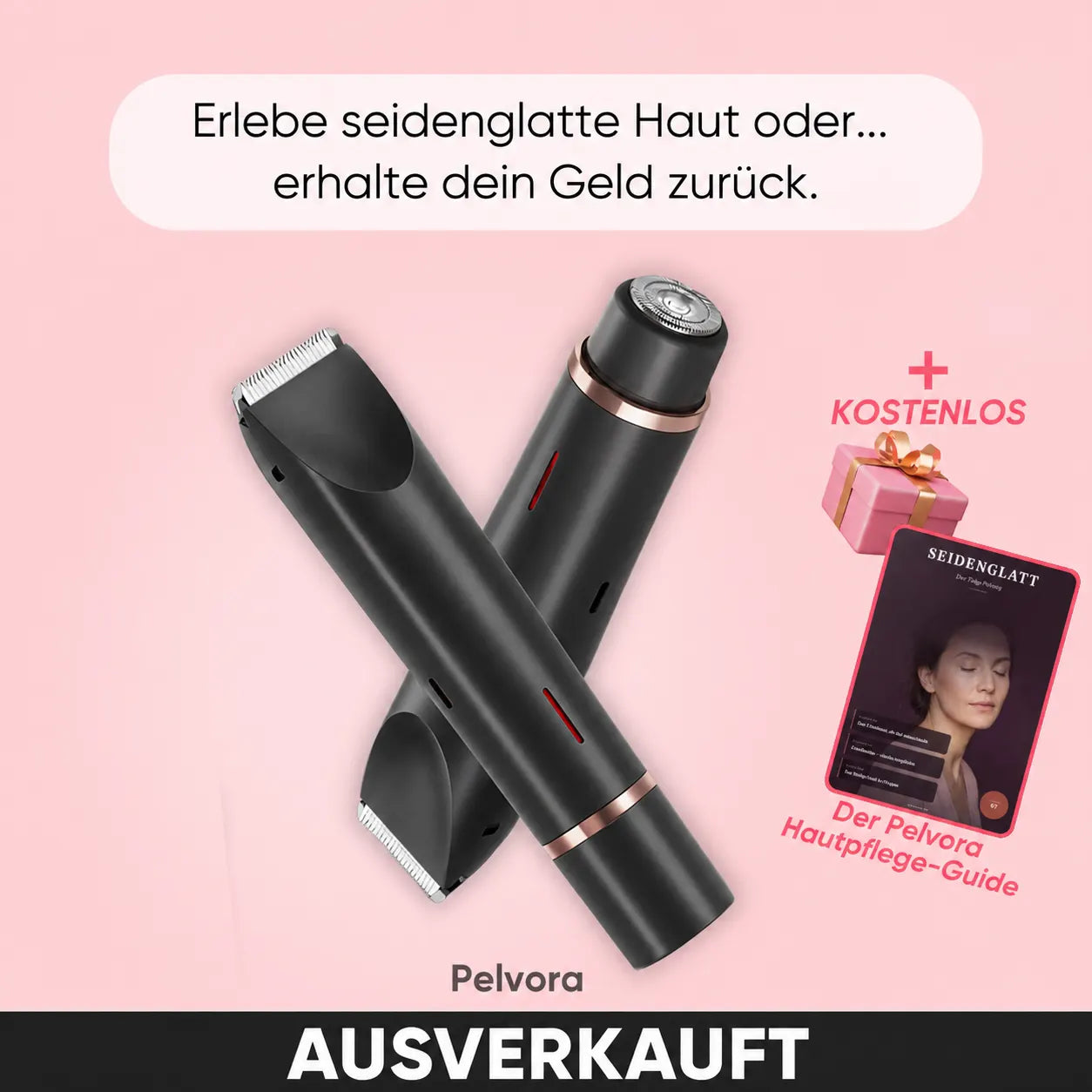 Pelvora Glide™ 2-in-1 Intimrasierer