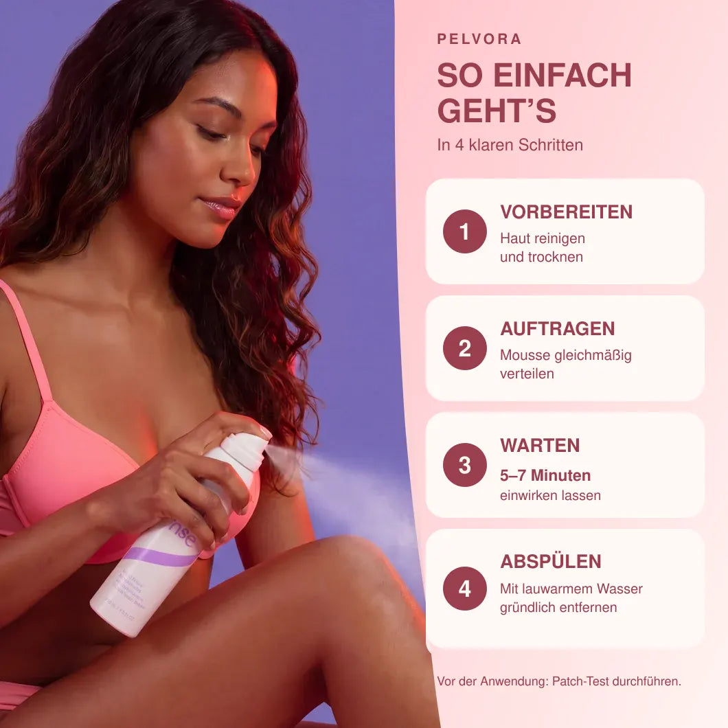 Pelvora Silk - Schmerzfreies Enthaarungsspray für die Intimzone