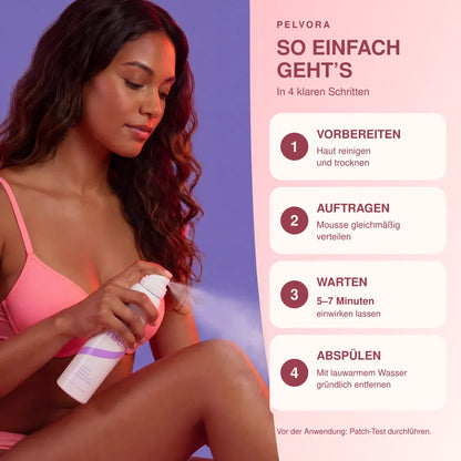 Pelvora Silk - Schmerzfreies Enthaarungsspray für die Intimzone